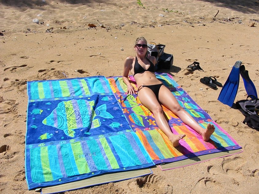Honeymoon-Kauai-029 - Our matching towels....